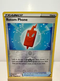 Rotom Phone 064/073 Uncommon Champion's Path Pokemon Reverse Holo Near Mint - Image 1
