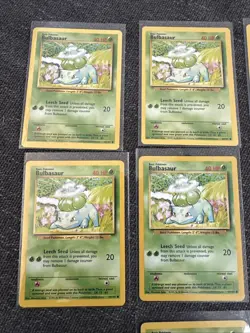 Bulbasaur 44 102 Base Set Unlimited Pokemon Lightly Played Lot X6 Plus 1 Base 2 - Image 2