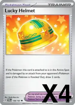 Pokemon Playset x4 Lucky Helmet SV06: Twilight Masquerade #158/167 NM - Image 1