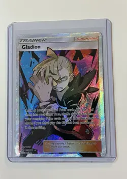 Pokemon TCG Gladion Trainer SM Crimson Invasion Ultra Rare #109/111 - HP - Image 1