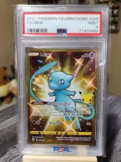 Pokemon TCG Mew 025/025 Celebrations 25th Anniversary PSA Graded 9 - Image 2