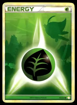 Grass Energy 115/123 Common HeartGold & SoulSilver Pokemon Moderately Played - Image 1