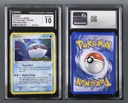 Pokemon Kyogre Reverse Holo EX Emerald #15 2005 CGC 10 GM Low Pop 15 Stamped - Image 3