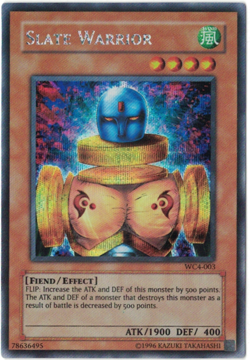 Yu-Gi-Oh! Slate Warrior (NM) Secret Rare WC4-003 - Image 1