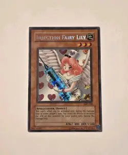 Yugioh Injection Fairy Lily LOD-100 Secret Rare MP - Image 1