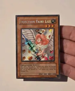 Yugioh Injection Fairy Lily LOD-100 Secret Rare MP - Image 3