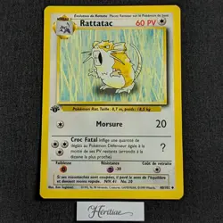 Carte Pokemon Rattatac 40/102 Edition 1 Set de Base wizards Francais VF - SDB - Image 1