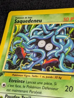 Carte Pokemon Saquedeneu 66/102 Edition 1 Set de Base wizards Francais VF - SDB - Image 3
