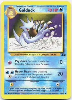 Pokemon TCG Golduck Fossil Uncommon 35/62 Unlimited - Image 1