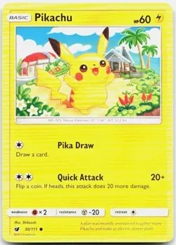 Pokemon TCG Pikachu SM - Crimson Invasion Common 30/111 - Image 1