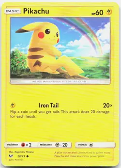 Pokemon TCG Pikachu Shining Legends Common 28/73 - Image 1