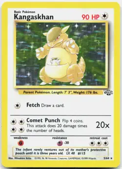 Pokemon TCG Kangaskhan (5) Jungle Holo Rare 05/64 Unlimited Holo - Image 1