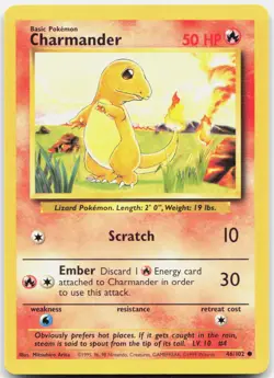 Pokemon TCG Charmander Base Set Common 046/102 - Image 1