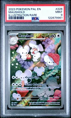 2023 POKEMON PAL EN-PALDEA EVOLVED ILLUSTRATION RARE #226 MAUSHOLD PSA 9 - Image 1