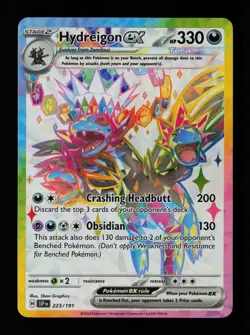 Hydreigon ex 223/191 Ultra Rare SV08: Surging Sparks Pokemon Card - Image 1