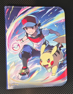 Unbranded 4 Pocket Zippered Binder Album Ash Ketchum & Pikachu Theme Pokemon TCG - Image 1