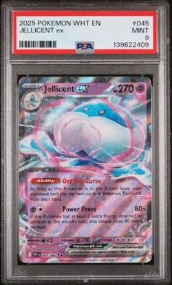 2025 POKEMON WHT EN-WHITE FLARE #045 JELLICENT EX PSA 9 - Image 1