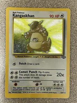 Pokemon TCG Kangaskhan Jungle 05/64 Holo -HEAVILY PLAYED- /-DAMAGED- - Image 1