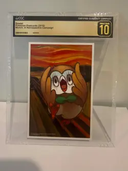 Rowlet Pokemon Postcard CGC Pristine 10 - Munch Retrospective Campaign 2018 Rare - Image 1