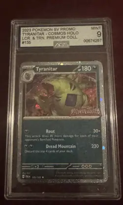AGS 9 SLAB 2023 Pokemon SV promo Tyranitar - cosmos holo lcr. & trn - Image 1