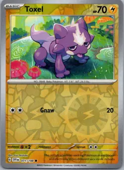 Pokemon TCG Toxel 71/198 Scarlet Violet Rev Holo NM - Image 1