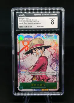 Carte Bandai One Piece Monkey D. Luffy OP13-118 Gradee 8 CGC - Image 1