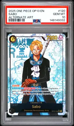 One Piece Sabo Alternate Art Sabo OP13-120 PSA 10 Gem Mint - Image 1