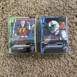 Gundam Card Game Demo Deck SET (Char Aznable + Amuro Ray) SEALED ENGLISH - Image 1
