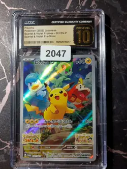 2022 Pickachu 001 Scarlet & Violet Promo Pokemon Card Cgc 10 - Image 1