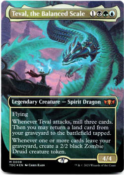 Teval, the Balanced Scale (Borderless) FOIL [Commander Tarkir: Dragonstorm] MTG - Image 3