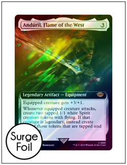 1x Anduril, Flame of the West, 0786 Surge Foil, Lord of the Rings, Magic MTG NM - Image 1