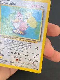 CARTE POKEMON CANARTICHO 27/102 EDITION 1 FR SET DE BASE PEU COMMUNE - TBE - Image 3