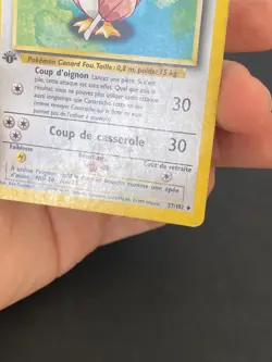 CARTE POKEMON CANARTICHO 27/102 EDITION 1 FR SET DE BASE PEU COMMUNE - TBE - Image 4