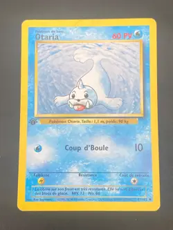 CARTE POKEMON OTARIA 41/102 FR EDITION 1 PEU COMMUNE SET DE BASE - BE/TBE - Image 1