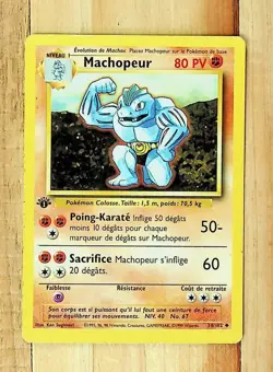 Carte Pokemon Machopeur 34/102 - Set de Base Edition 1 Wizards Fr - Image 1