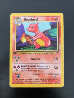 Carte Pokemon : Reptincel 24/102 Edition 1 Set de Base Wizards Francaise - Image 1