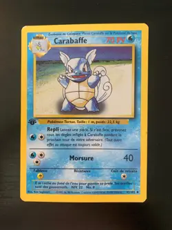 Carte Pokemon : Carabaffe 42/102 Edition 1 Set de Base Wizards Francaise - Image 1