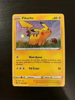 Carte Pokemon : Pikachu SWSH039 Promo Epee & Bouclier Francaise - Image 1