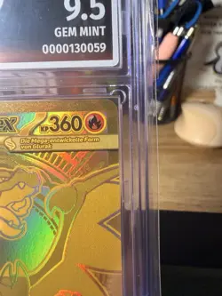 Pokemon Mega-Glurak X ex 130/094 – Fatale Flammen – Gold Rare – AOG 9.5 GEM MINT - Image 4