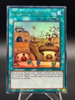 YUGIOH Ojama Country GFTP-EN110 Ultra Rare Card 1st Edition Holo NM-MINT - Image 1