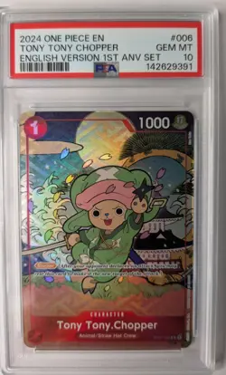2024 ONE PIECE ENGLISH TONY TONY CHOPPER 1ST ANNIVERSARY SET - PSA 10 - ST01-006 - Image 1