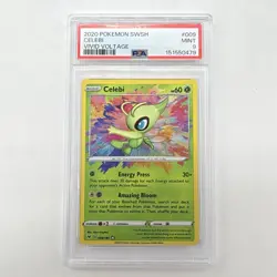 2020 Pokemon SWSH Vivid Voltage Celebi Amazing Rare #009/185 PSA 9 Trading Card - Image 1