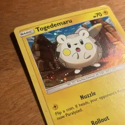 Togedemaru SM44 Sun & Moon SM Black Star Promo Holo Pokemon TCG Card SWIRL - Image 2