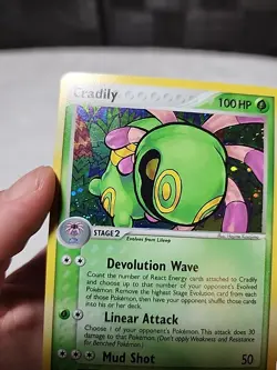 Cradily 3/92 Legend Maker Holo Rare Pokemon Card NM Swirl - Image 2