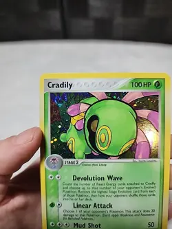 Cradily 3/92 Legend Maker Holo Rare Pokemon Card NM Swirl - Image 3