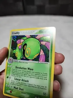 Cradily 3/92 Legend Maker Holo Rare Pokemon Card NM Swirl - Image 4