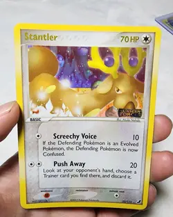 Pokemon Stantler EX Unseen Forces Stamped Reverse Ultra Rare Holo Card 2005 - Image 1