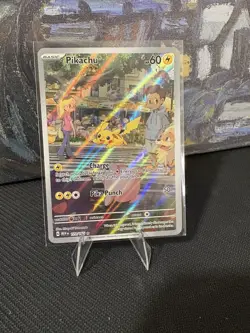 Near Mint Pikachu IR 173/165 Pokemon 151 Illustration Rare NM Pokemon Card - Image 1