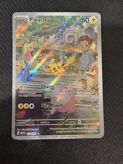 Near Mint Pikachu IR 173/165 Pokemon 151 Illustration Rare NM Pokemon Card - Image 2