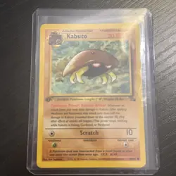 Pokemon TCG Kabuto Fossil 1st Edition Common Card 50/62 Regular Lp-mp - Image 1